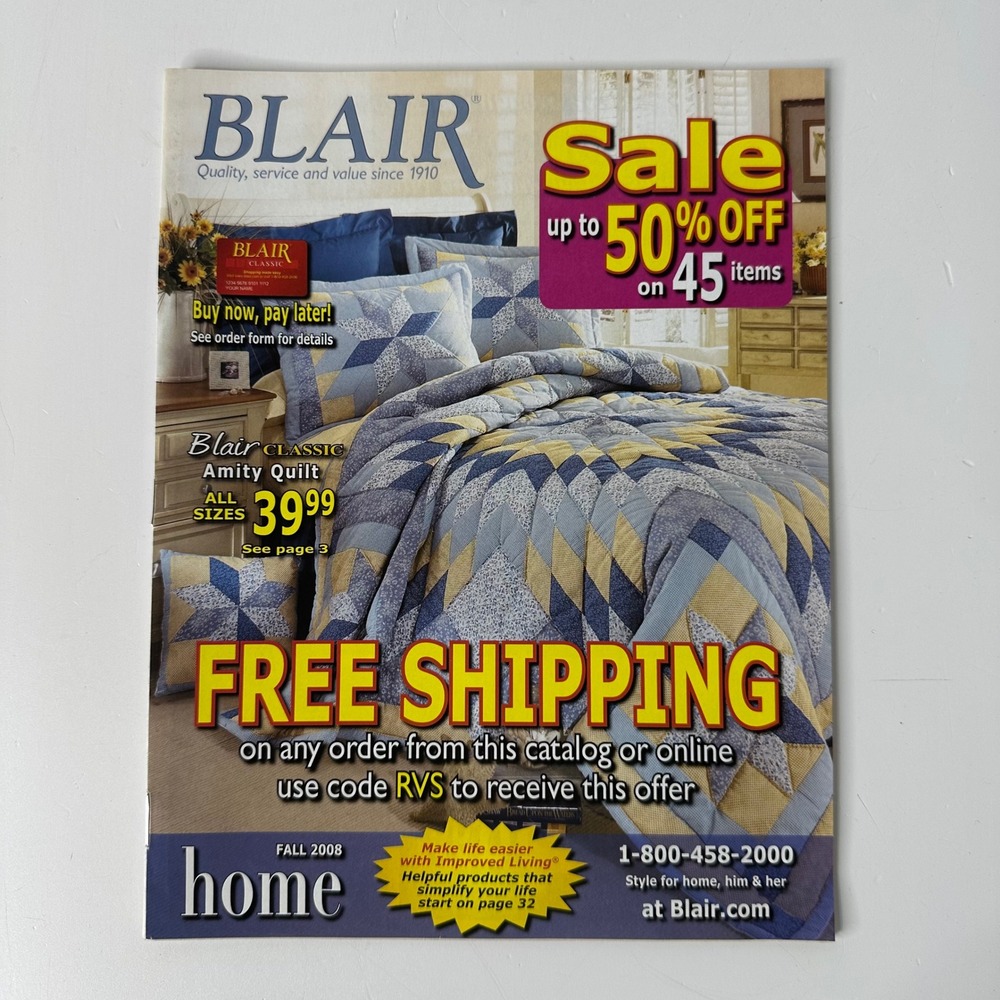 Blair Home Catalog Fall 2008 Magazine Bedding Decor 2000s‎ Ephemera Craft
